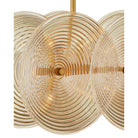 Currey and Company 9000-1458 Whirlwind Rectangular Chandelier in Pale Yellow/Brass