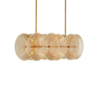 Currey and Company 9000-1458 Whirlwind Rectangular Chandelier in Pale Yellow/Brass