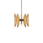 Currey and Company 9000-1458 Whirlwind Rectangular Chandelier in Pale Yellow/Brass