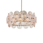 Currey and Company 9000-1459 Whirlwind Chandelier in Pale Pink/Brass