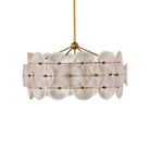 Currey and Company 9000-1459 Whirlwind Chandelier in Pale Pink/Brass