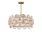 Currey and Company 9000-1459 Whirlwind Chandelier in Pale Pink/Brass