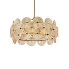Currey and Company 9000-1460 Whirlwind Chandelier in Pale Yellow/Brass
