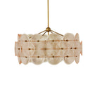 Currey and Company 9000-1460 Whirlwind Chandelier in Pale Yellow/Brass