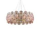 Currey and Company 9000-1461 Whirlwind Chandelier in Pale Pink/Brass
