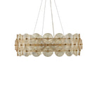 Currey and Company 9000-1462 Whirlwind Chandelier in Pale Yellow/Brass
