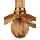 Currey and Company 9000-1463 Woodcroft Chandelier in Natural/Antique Brass