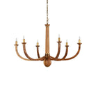 Currey and Company 9000-1463 Woodcroft Chandelier in Natural/Antique Brass