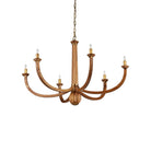Currey and Company 9000-1463 Woodcroft Chandelier in Natural/Antique Brass