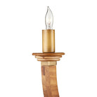 Currey and Company 9000-1463 Woodcroft Chandelier in Natural/Antique Brass