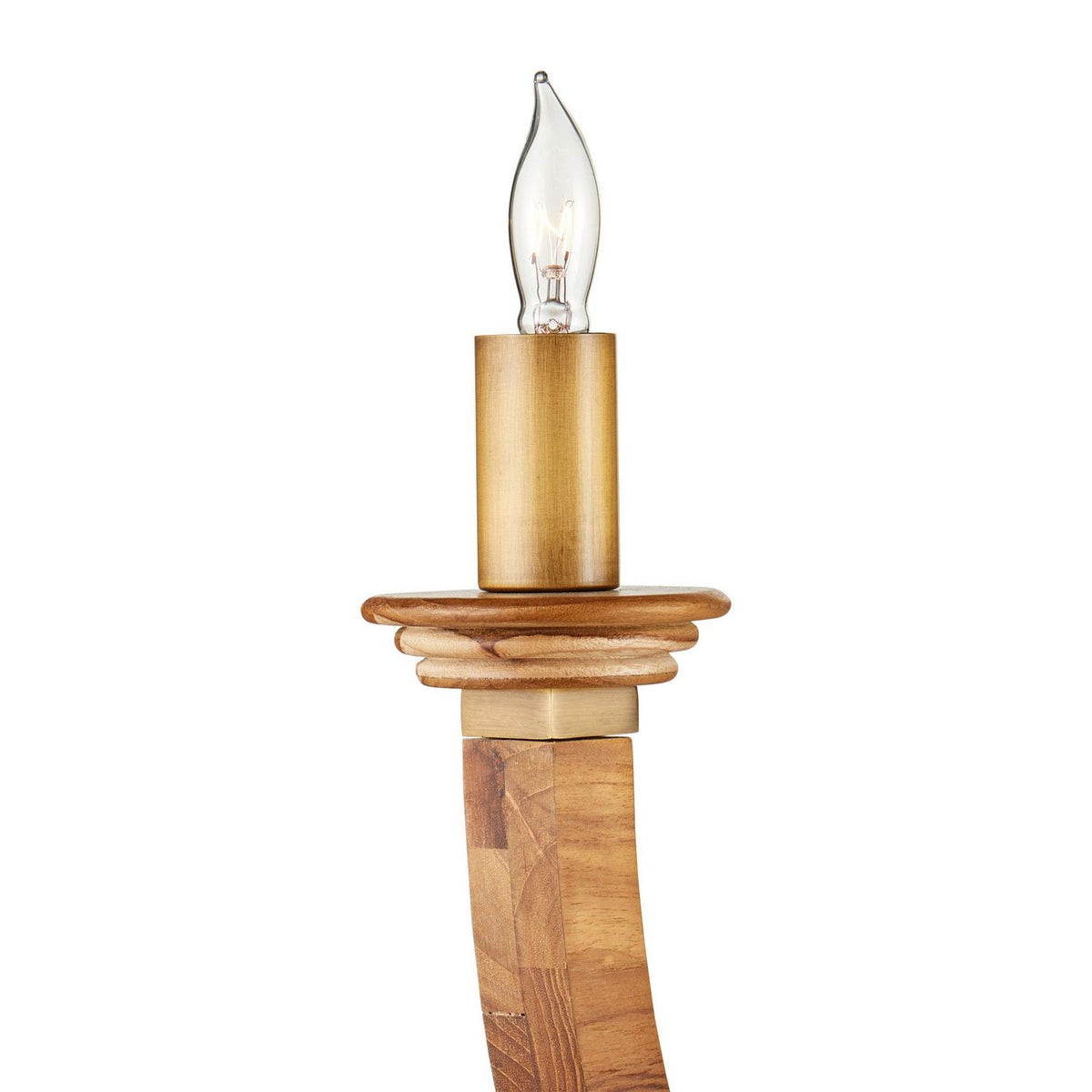 Currey and Company 9000-1463 Woodcroft Chandelier in Natural/Antique Brass