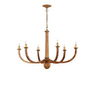 Currey and Company 9000-1463 Woodcroft Chandelier in Natural/Antique Brass