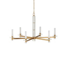 Currey and Company 9000-1464 Marcelo Chandelier in Clear/Antique Brass/White