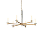 Currey and Company 9000-1464 Marcelo Chandelier in Clear/Antique Brass/White