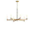 Currey and Company 9000-1464 Marcelo Chandelier in Clear/Antique Brass/White
