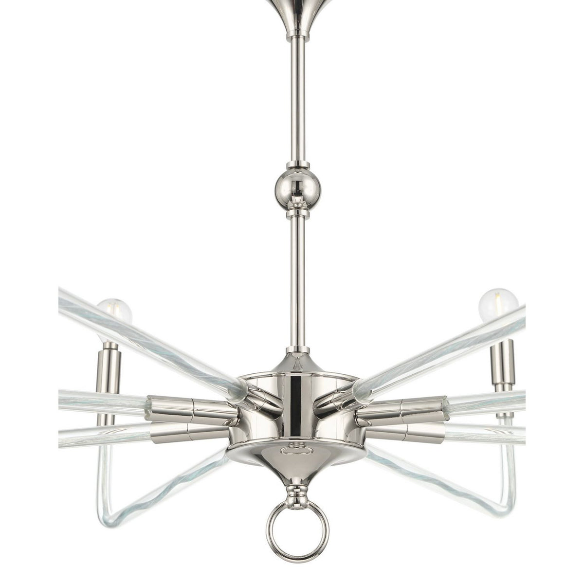 Currey and Company 9000-1474 Nantucket Chandelier in Polished Nickel/Clear