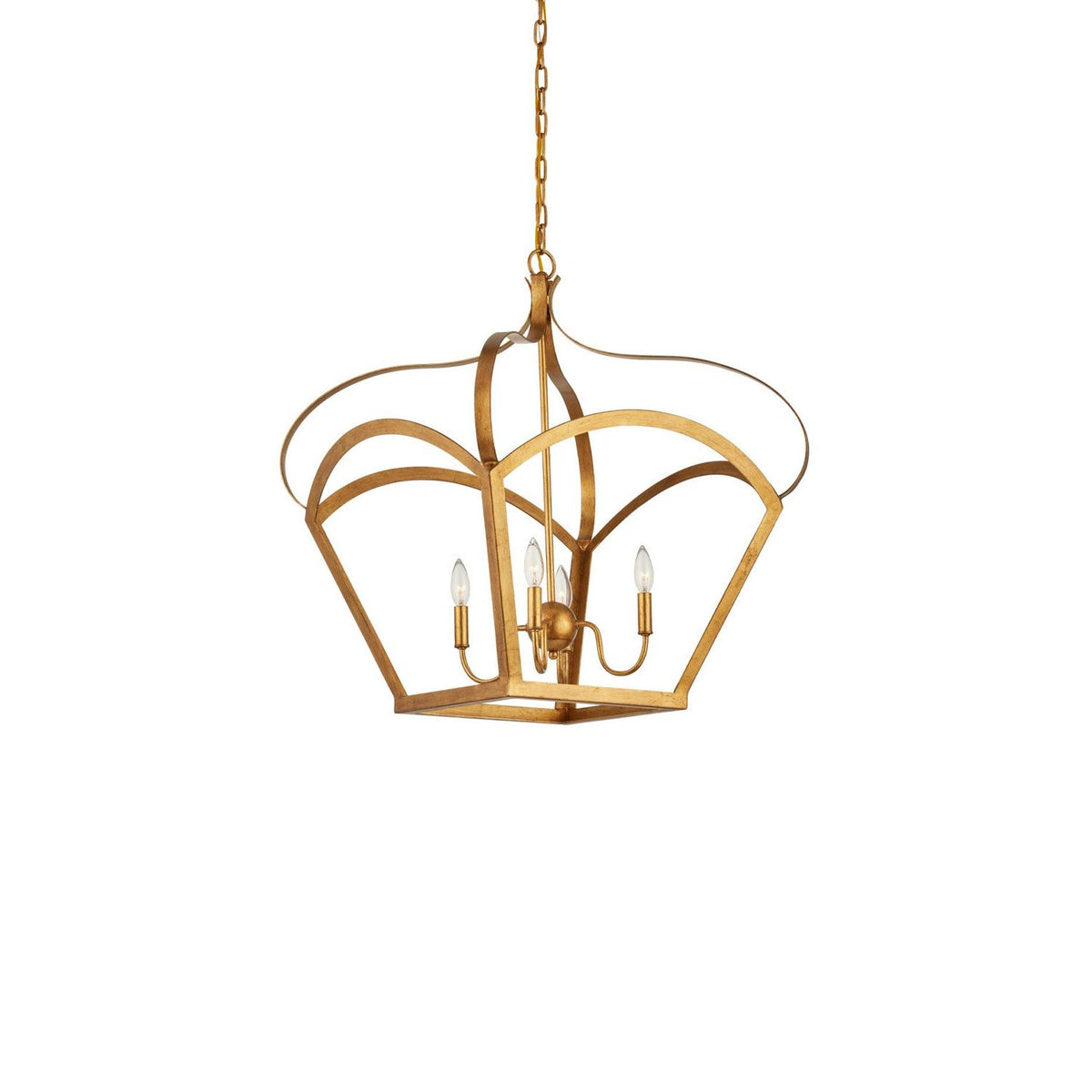 Currey and Company 9000-1487 Coronet Lantern in Antique Gold Leaf