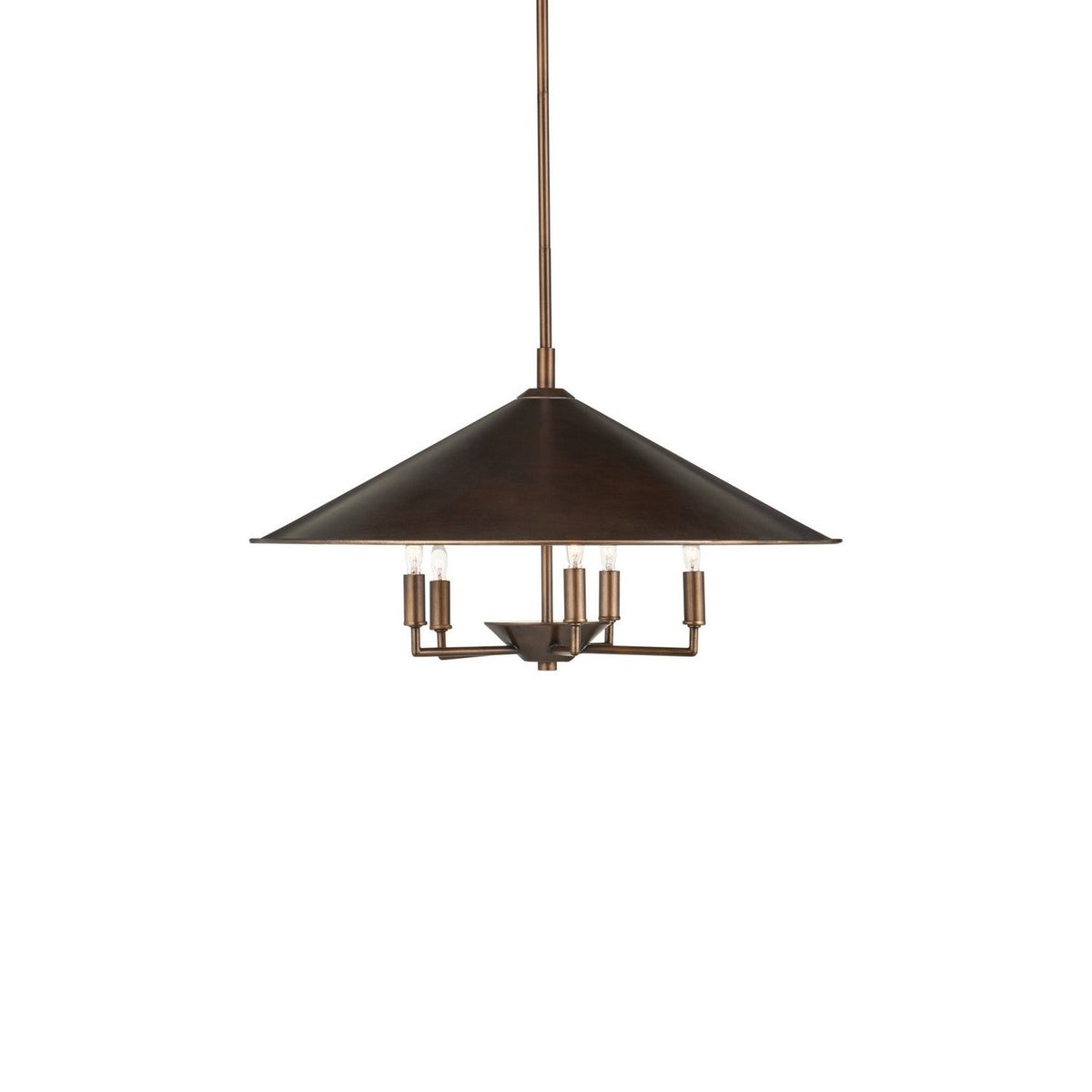Currey and Company 9000-1489 Barnaba Chandelier in Brushed Brown/Off-White
