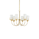 Currey and Company 9000-1491 Macklin Chandelier in Brass/White