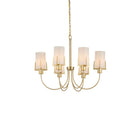 Currey and Company 9000-1491 Macklin Chandelier in Brass/White