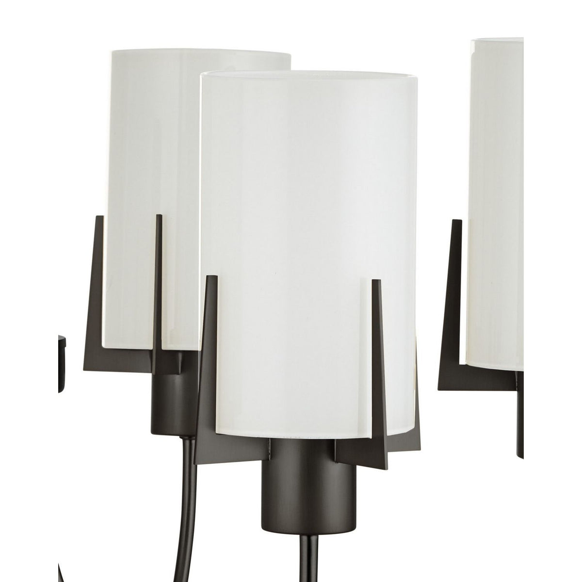 Currey and Company 9000-1492 Macklin Chandelier in Oil Rubbed Bronze/White