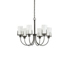 Currey and Company 9000-1492 Macklin Chandelier in Oil Rubbed Bronze/White