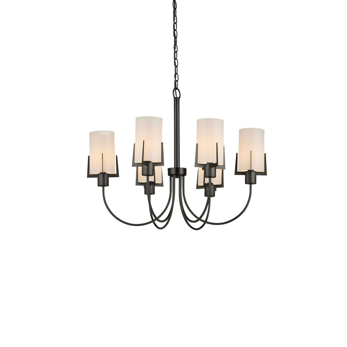 Currey and Company 9000-1492 Macklin Chandelier in Oil Rubbed Bronze/White