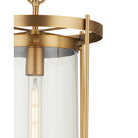 Currey and Company 9000-1493 Pippin Pendant in Antique Brass/Clear