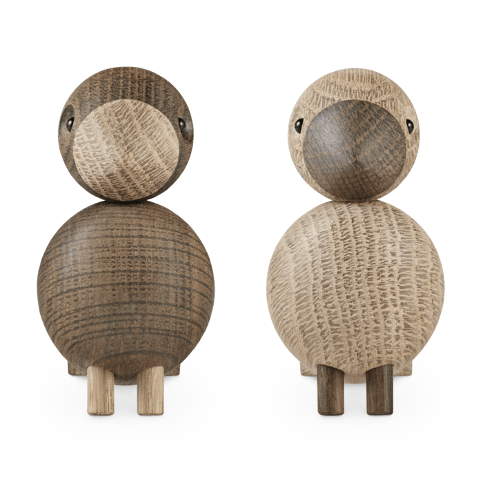 Kay Bojesen 39204 Lovebirds Wooden Figurine in Oak/Smoked Oak