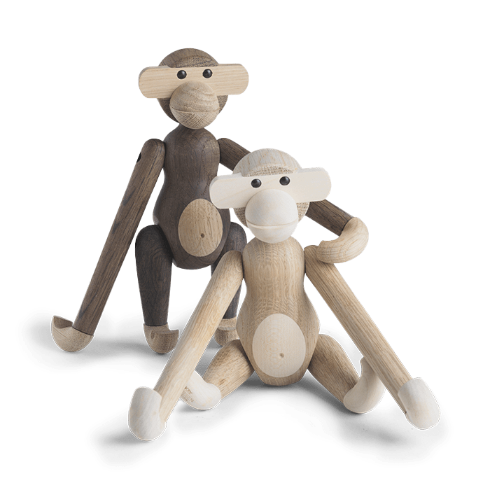 Kay Bojesen 39256 Monkey Wooden Figurine in Oak/Maple