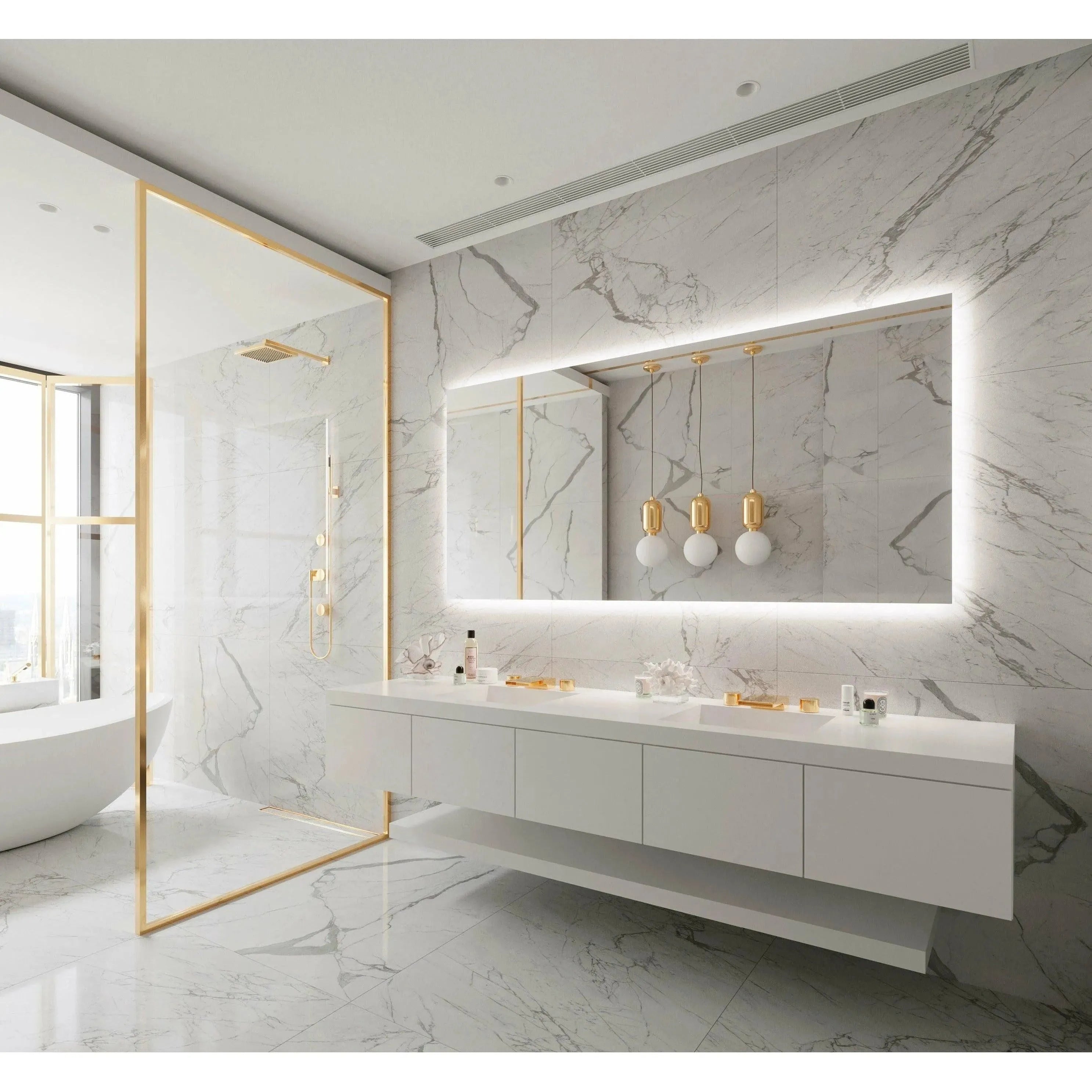 Paris Mirror - Original Backlit LED Mirror - ORIGX85403000 | The Rug District