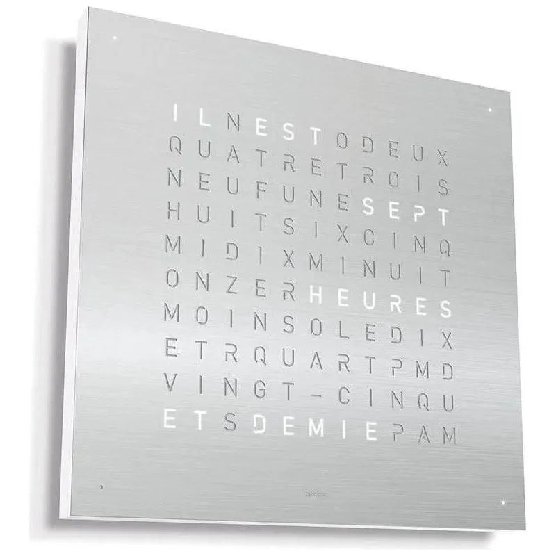 Qlocktwo - QLOCKTWO CLASSIC Wall Clock - QT-CLASSIC-FR-SS | The Rug District