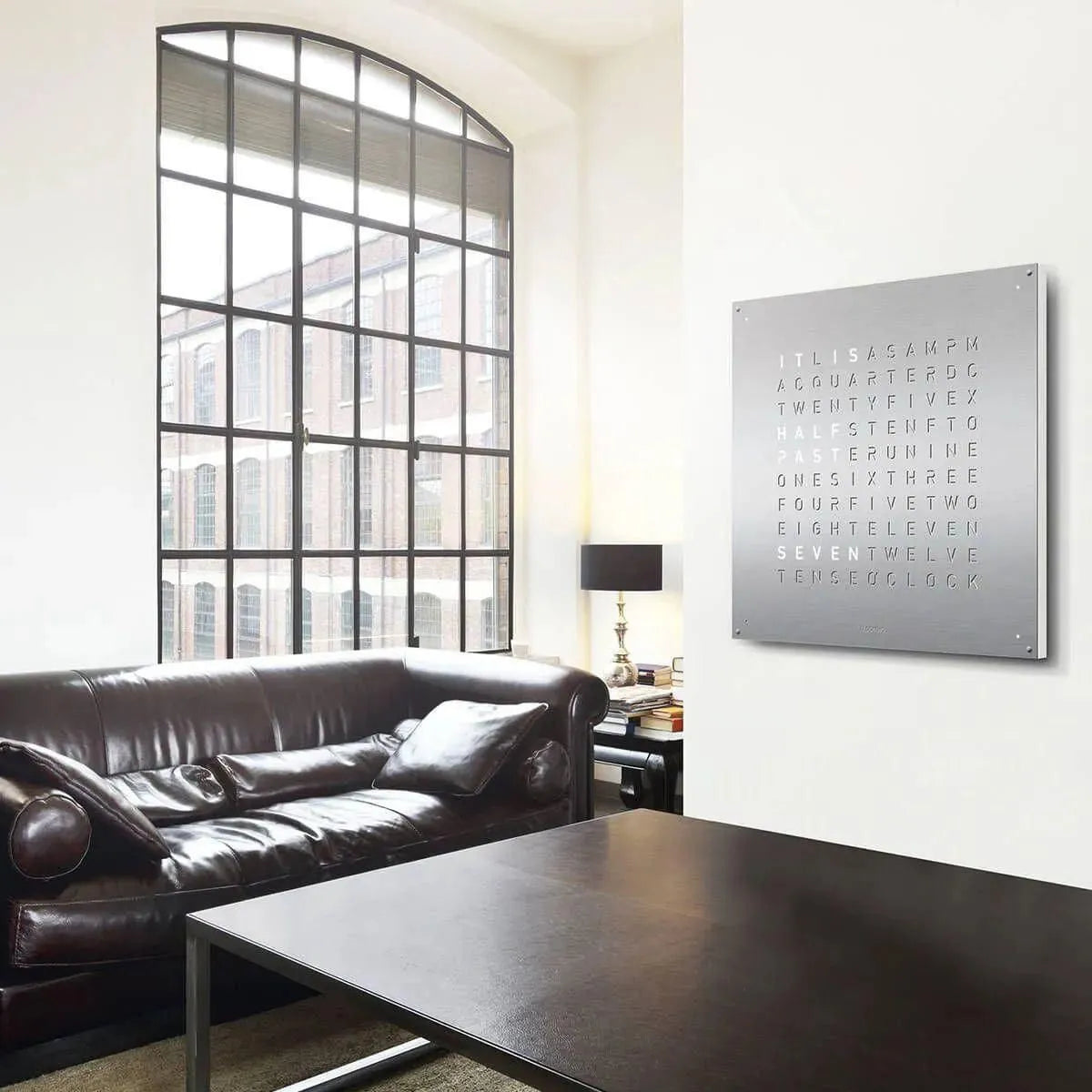 Qlocktwo - QLOCKTWO LARGE Wall Clock - QT-LARGE-FR-SS | The Rug District