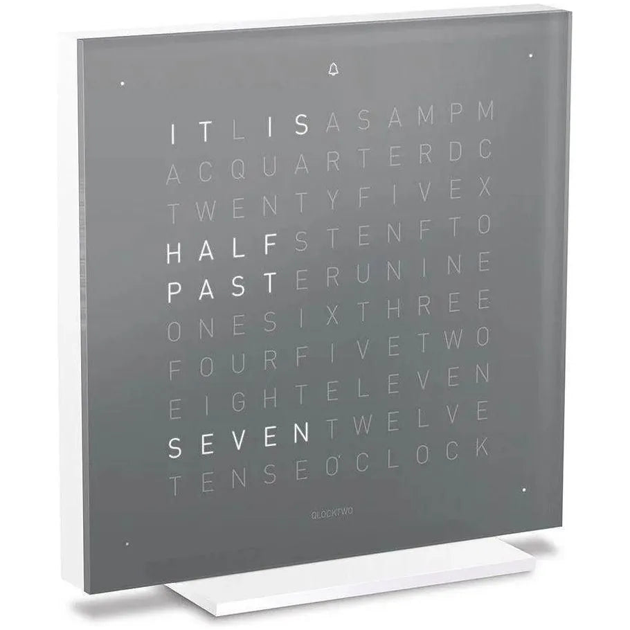 Qlocktwo - QLOCKTWO TOUCH Pure Alarm Clock - QT-TOUCH-PURE-EN-ET | The Rug District