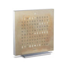 Qlocktwo - QLOCKTWO TOUCH Silver & Gold Creator's Edition Wall Clock - QT-TOUCH-CE-FR-SG | The Rug District