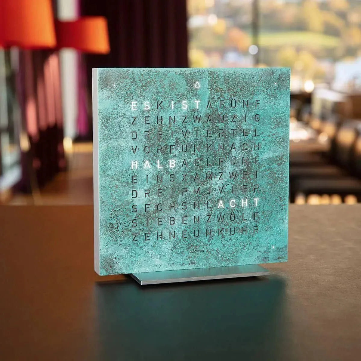 Qlocktwo - QLOCKTWO TOUCH Vintage Copper Creator's Edition Wall Clock - QT-TOUCH-CE-FR-VC | The Rug District