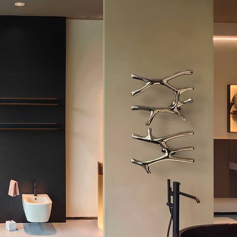 P&Bhusri S7-LMS-PWH-N Daphne's Branch Large + Medium + Small Towel Warmer in Porcelain White