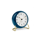 Arne Jacobsen Clocks 43678 Station Table Clock in Teal/White
