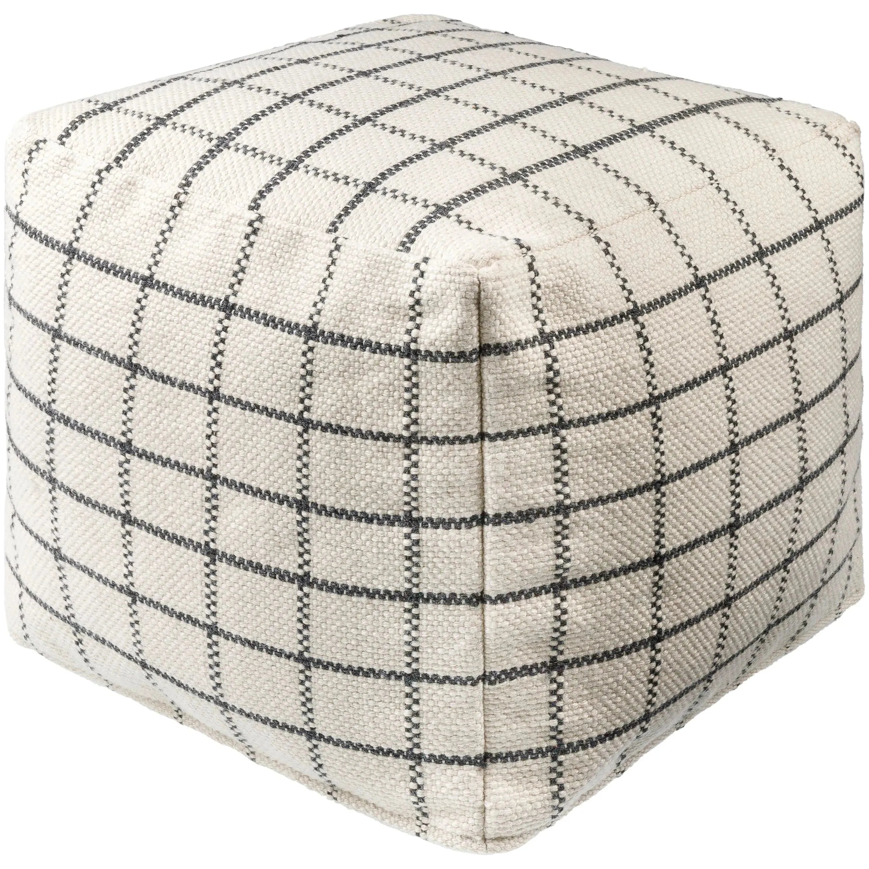 Surya - Charmaine Pouf - NEPF001-181818 | The Rug District