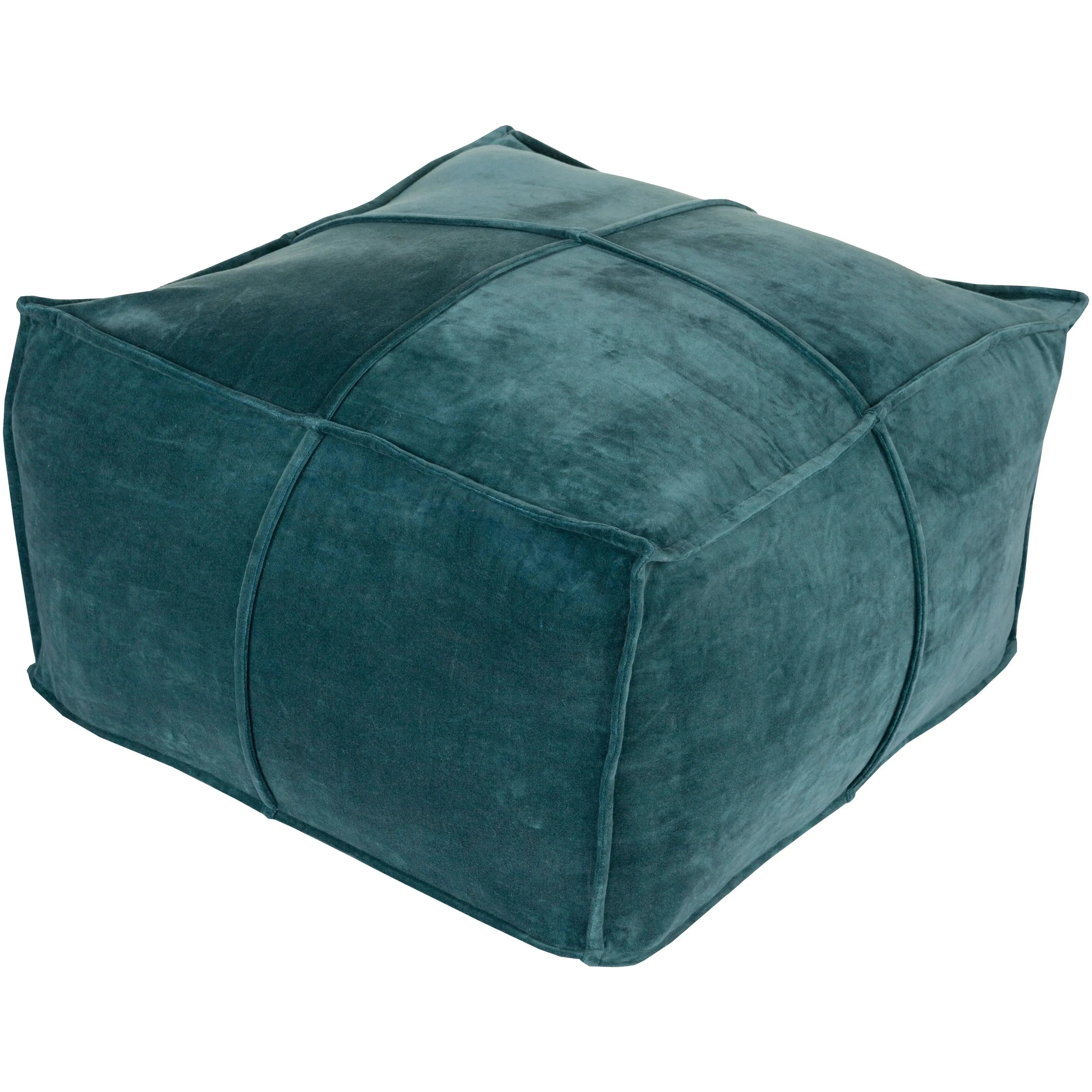 Surya - Cotton Velvet Pouf - CVPF-004 | The Rug District