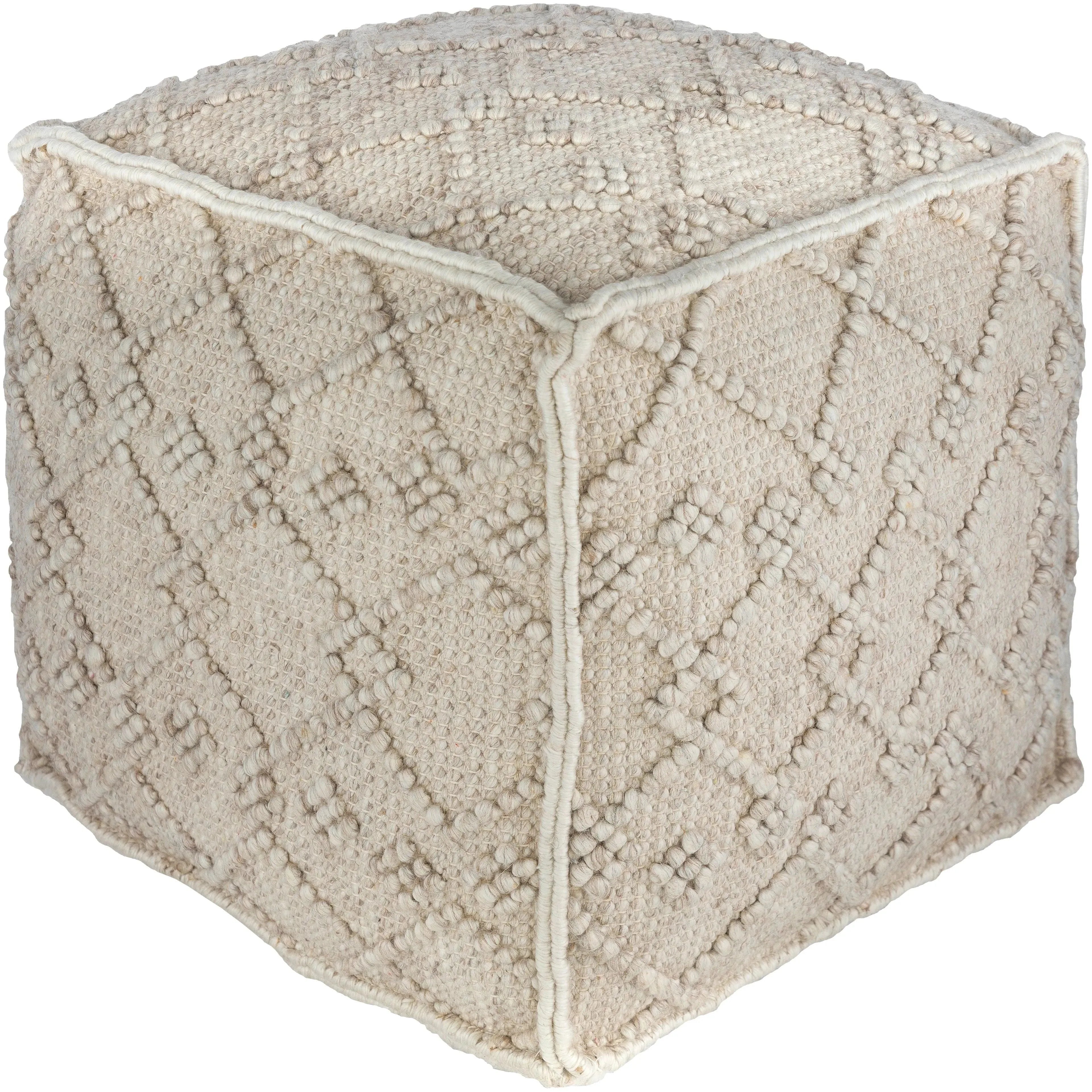 Surya - Hygge Pouf - HGPF002-181818 | The Rug District