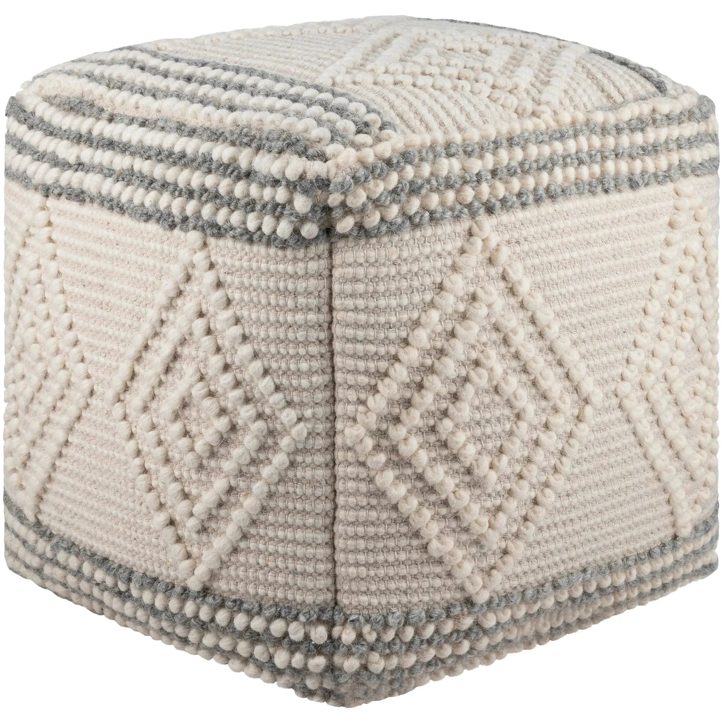 Surya - Hygge Pouf - HGPF003-181818 | The Rug District