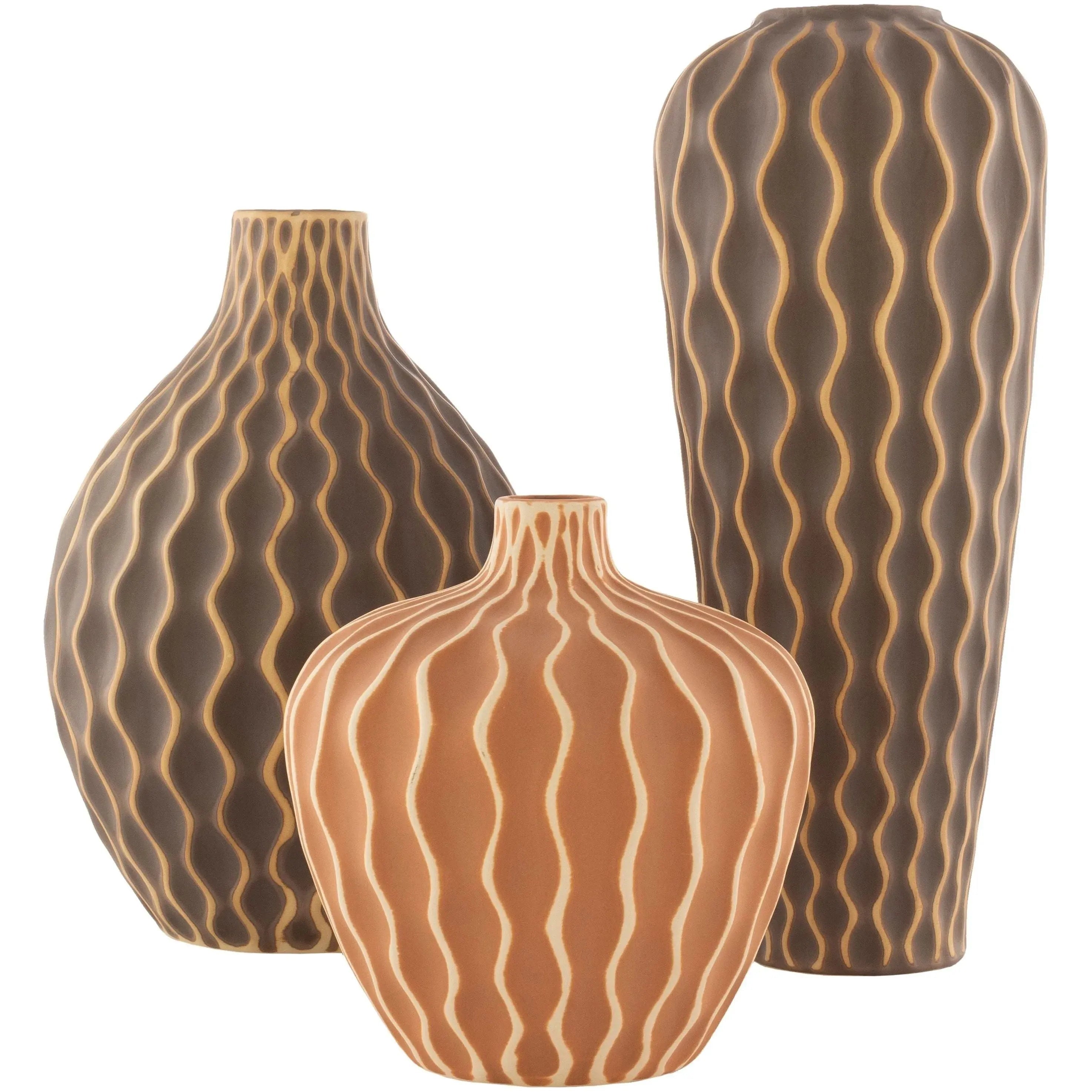 Surya - Waves Vase - WVS001-SET | The Rug District