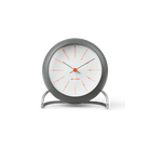 Arne Jacobsen Clocks 43694 Bankers Table Clock in Dark Grey