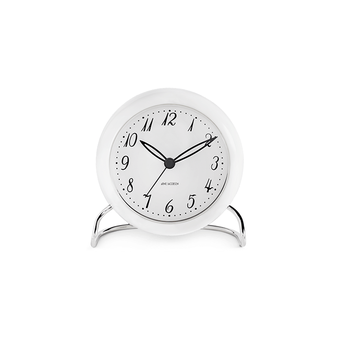 Arne Jacobsen Clocks 43670 LK Table Clock in White