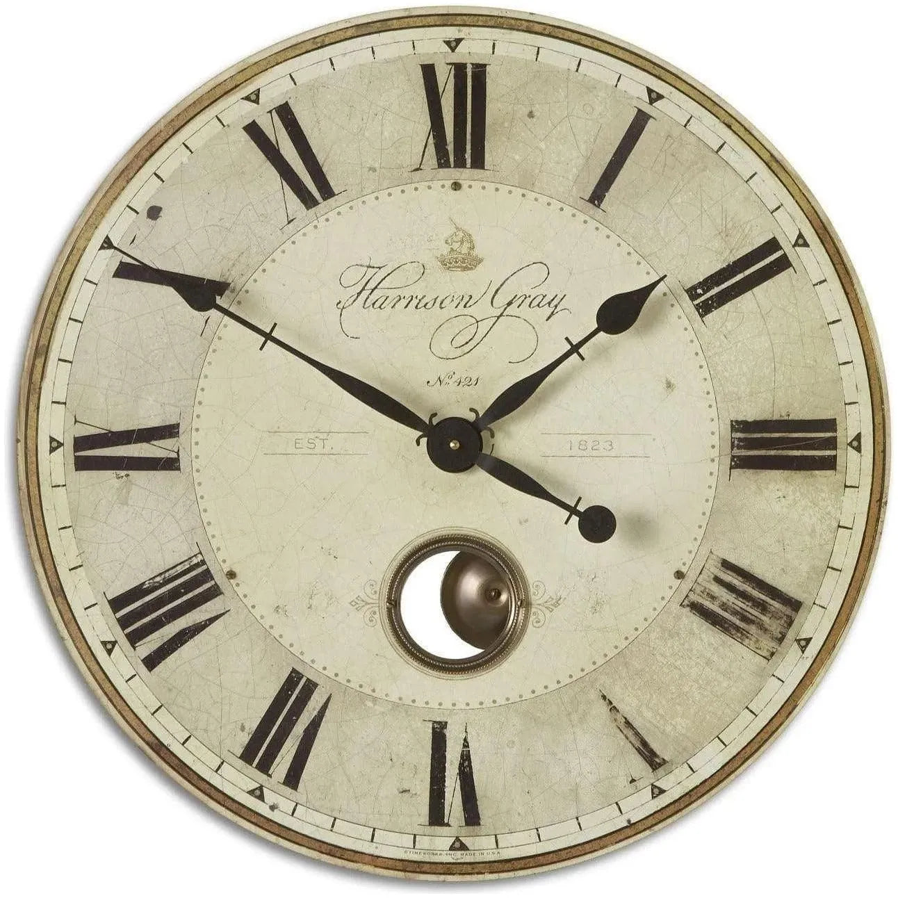 The Uttermost - Harrison Gray Wall Clock - 06032 | The Rug District