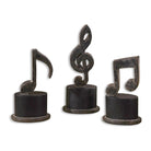 The Uttermost - Music Notes Figurines, Set/3 - 19280 | The Rug District