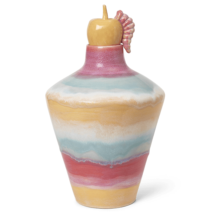 Kähler 693800 Poppery Vase in Pink/Mint/Yellow