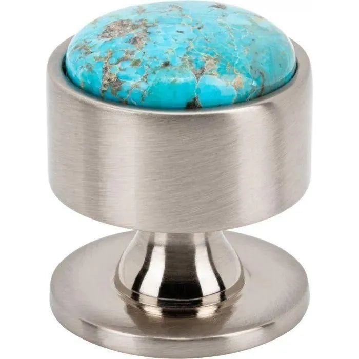 Vesta Fine Hardware - Firesky Mohave Turquoise Knob - V7554BSN | The Rug District