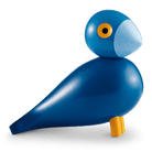 Kay Bojesen 39403 Songbird Wooden Figurine in Blue